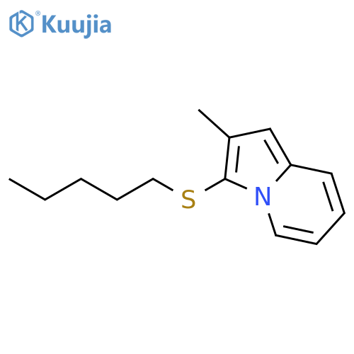 INDOLIZINE, 2-METHYL-3-(PENTYLTHIO)- structure