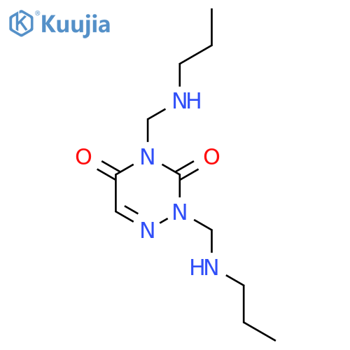 1,2,4-TRIAZINE-3,5(2H,4H)-DIONE, 2,4-BIS[(PROPYLAMINO)METHYL]- structure