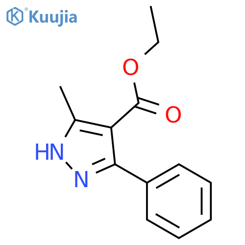 Ethyl 3-methyl-5-phenyl-1H-pyrazole-4-carboxylate structure