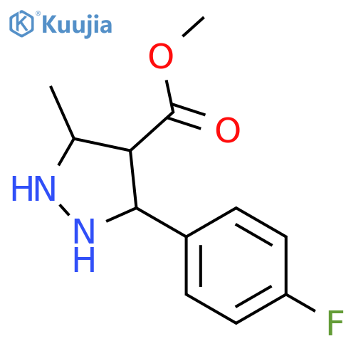Methyl 3-(4-fluorophenyl)-5-methylpyrazolidine-4-carboxylate structure