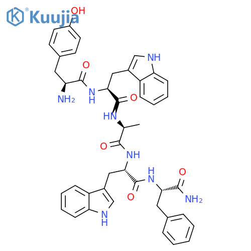 L-Phenylalaninamide,L-tyrosyl-D-tryptophyl-L-alanyl-D-tryptophyl- (9CI) structure
