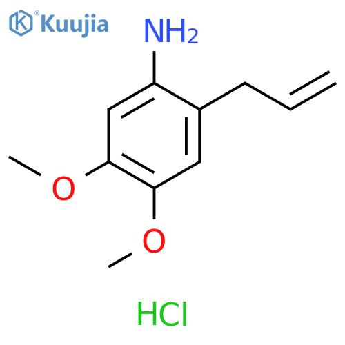 Benzenamine, 4,5-dimethoxy-2-(2-propenyl)-, hydrochloride structure
