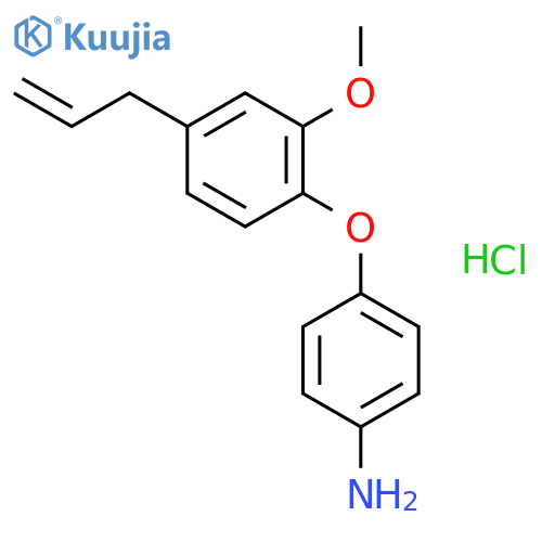 Benzenamine, 4-[2-methoxy-4-(2-propenyl)phenoxy]-, hydrochloride structure