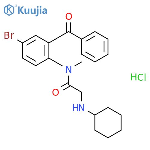 N-[4-bromo-2-(phenylcarbonyl)phenyl]-N~2~-cyclohexyl-N-methylglycinamide hydrochloride structure