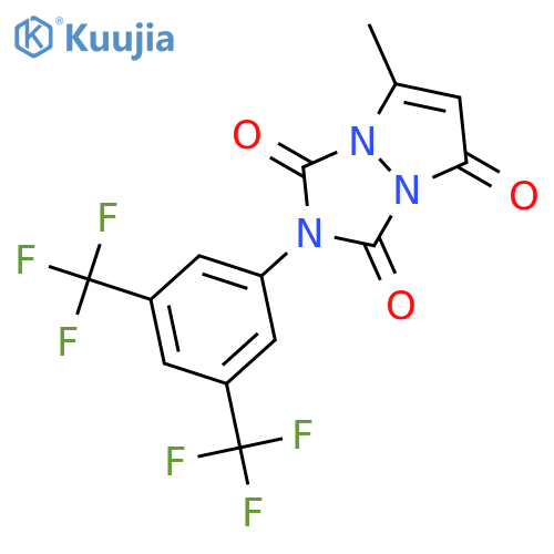 1H,5H-Pyrazolo[1,2-a][1,2,4]triazole-1,3,5(2H)-trione,2-[3,5-bis(trifluoromethyl)phenyl]-7-methyl- structure