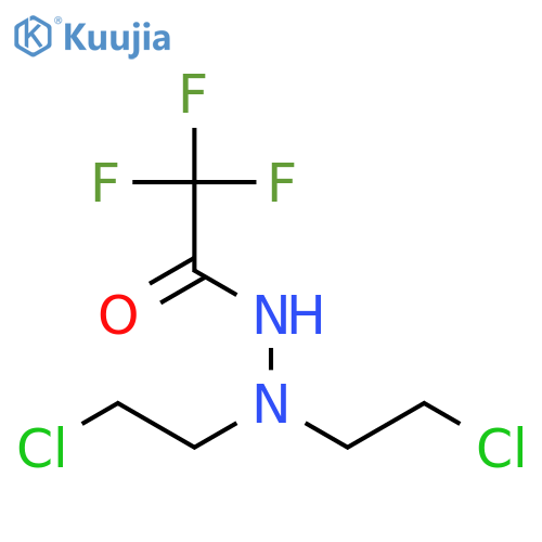N',n'-bis(2-chloroethyl)-2,2,2-trifluoroacetohydrazide structure