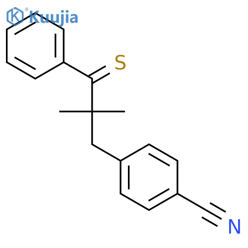 BENZONITRILE, 4-(2,2-DIMETHYL-3-PHENYL-3-THIOXOPROPYL)- structure