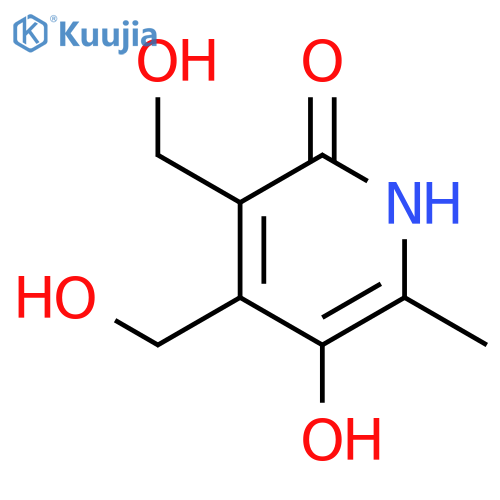 2(1H)-Pyridinone,5-hydroxy-3,4-bis(hydroxymethyl)-6-methyl- structure