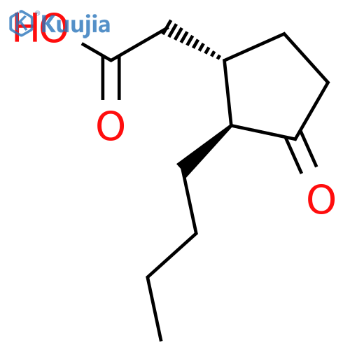 CYCLOPENTANEACETIC ACID, 2-BUTYL-3-OXO-, TRANS- structure