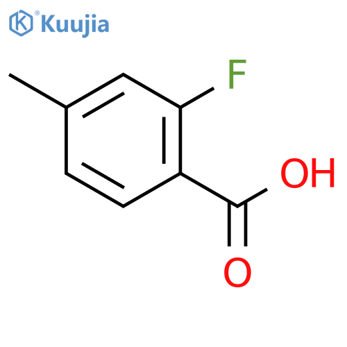 2-Fluoro-4-methylbenzoic acid structure