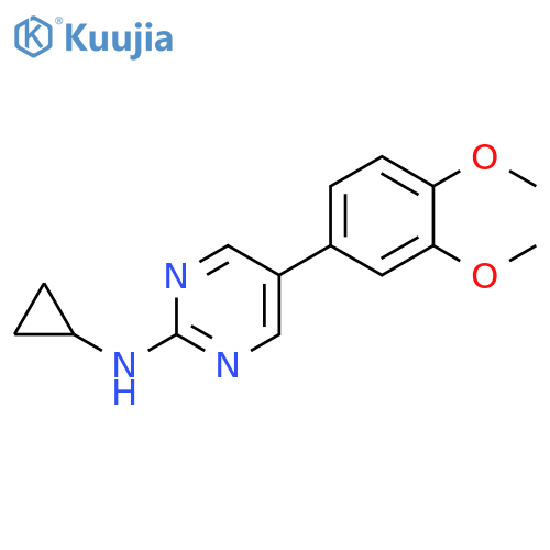 N-cyclopropyl-5-(3,4-dimethoxyphenyl)pyrimidin-2-amine structure