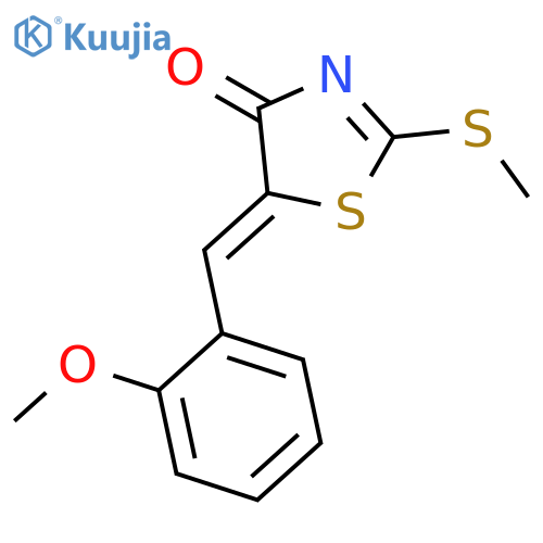 4(5H)-Thiazolone, 5-[(2-methoxyphenyl)methylene]-2-(methylthio)- structure