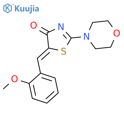 4(5H)-THIAZOLONE, 5-[(2-METHOXYPHENYL)METHYLENE]-2-(4-MORPHOLINYL)- structure