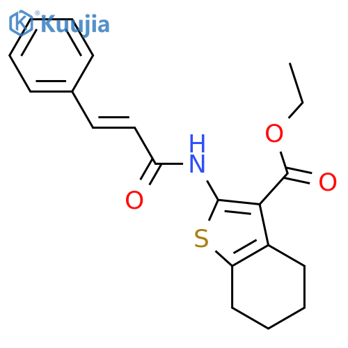 ethyl 2-{[(2E)-3-phenylprop-2-enoyl]amino}-4,5,6,7-tetrahydro-1-benzothiophene-3-carboxylate structure