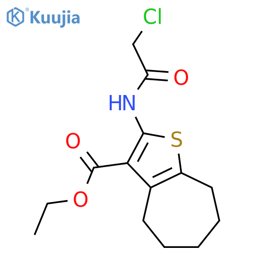 ethyl 2-(2-chloroacetamido)-4H,5H,6H,7H,8H-cycloheptabthiophene-3-carboxylate structure
