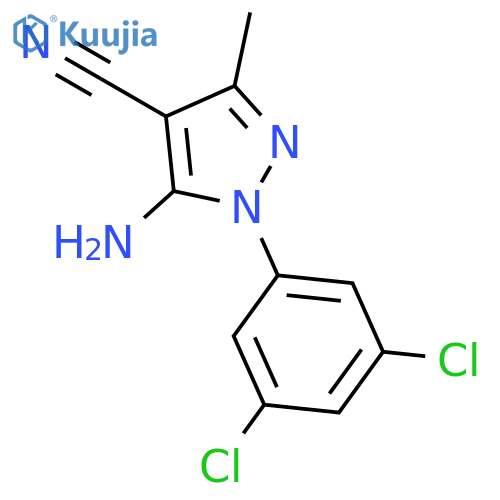 1H-Pyrazole-4-carbonitrile, 5-amino-1-(3,5-dichlorophenyl)-3-methyl- structure