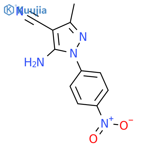 5-Amino-4-cyano-3-methyl-1-(4-nitrophenyl)pyrazole structure