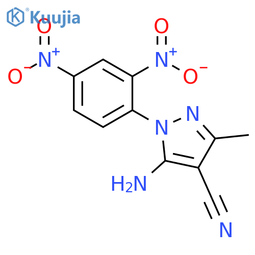 1H-Pyrazole-4-carbonitrile, 5-amino-1-(2,4-dinitrophenyl)-3-methyl- structure