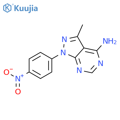 1H-Pyrazolo[3,4-d]pyrimidin-4-amine, 3-methyl-1-(4-nitrophenyl)- structure
