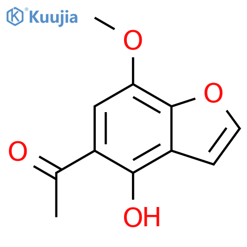 Ethanone, 1-(4-hydroxy-7-methoxy-5-benzofuranyl)- structure