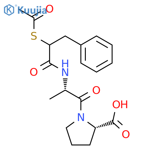 L-PROLINE, 1-[N-[2-(ACETYLTHIO)-1-OXO-3-PHENYLPROPYL]-L-ALANYL]-, (S)- structure
