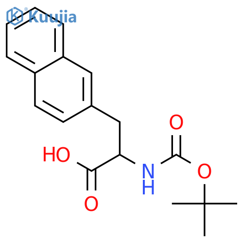 (R)-2-((tert-Butoxycarbonyl)amino)-3-(naphthalen-2-yl)propanoic acid structure