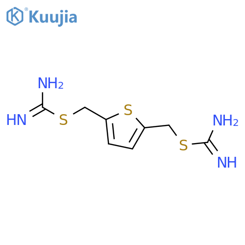 [5-(Carbamimidoylsulfanylmethyl)thiophen-2-yl]methyl carbamimidothioate structure
