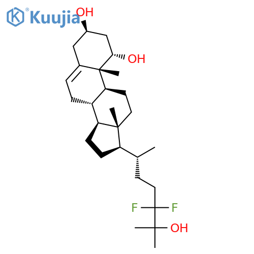 Cholest-5-ene-1,3,25-triol, 24,24-difluoro-, (1a,3b)- structure