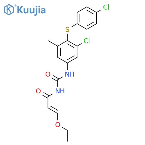 2-Propenamide,N-[[[3-chloro-4-[(4-chlorophenyl)thio]-5-methylphenyl]amino]carbonyl]-3-ethoxy- structure