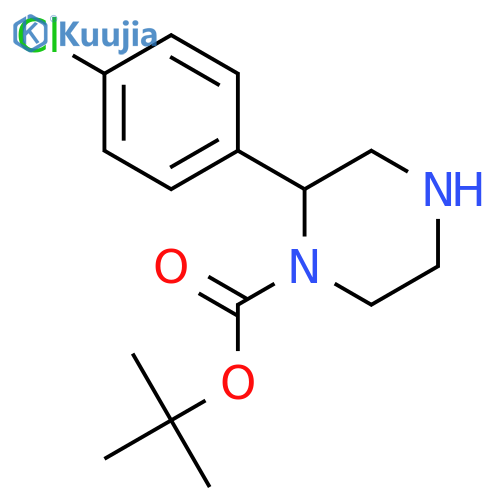2-(4-Chlorophenyl)piperazine-1-carboxylic Acid tert-Butyl Ester structure