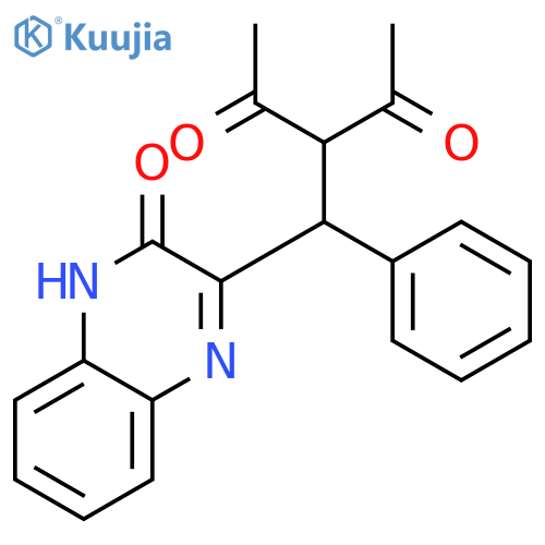 2,4-Pentanedione, 3-[(3,4-dihydro-3-oxo-2-quinoxalinyl)phenylmethyl]- structure