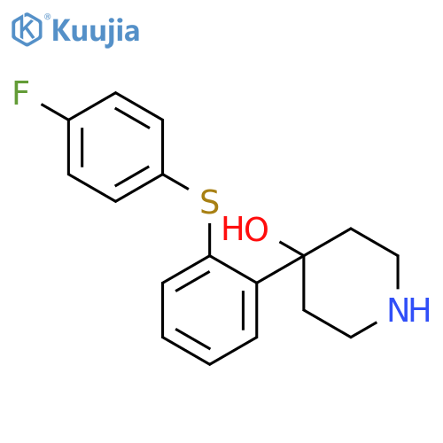4-PIPERIDINOL, 4-[2-[(4-FLUOROPHENYL)THIO]PHENYL]- structure