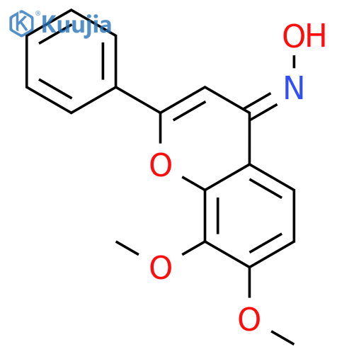 4H-1-Benzopyran-4-one, 7,8-dimethoxy-2-phenyl-, oxime structure