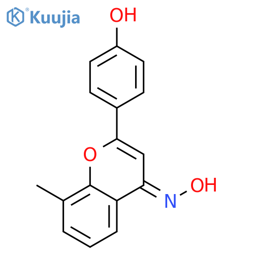 4H-1-Benzopyran-4-one, 2-(4-hydroxyphenyl)-8-methyl-, oxime structure