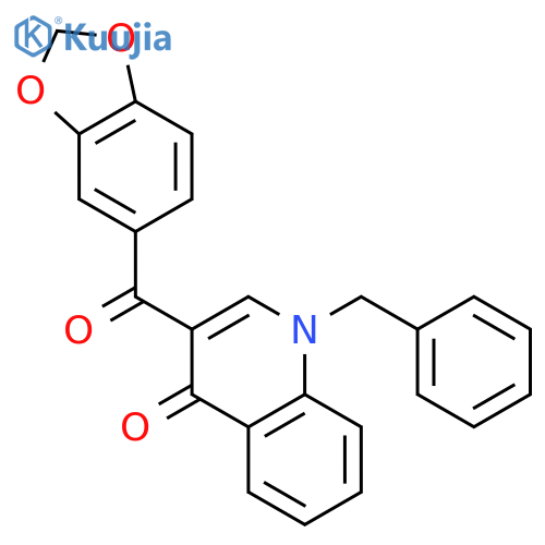 4(1H)-Quinolinone, 3-(1,3-benzodioxol-5-ylcarbonyl)-1-(phenylmethyl)- structure