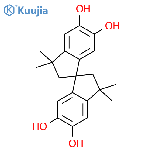 5,5',6,6'-Tetrahydroxy-3,3,3',3'-tetramethyl-1,1'-spirobiindane structure