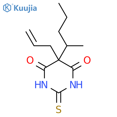 4,6(1H,5H)-Pyrimidinedione,dihydro-5-(1-methylbutyl)-5-(2-propen-1-yl)-2-thioxo- structure