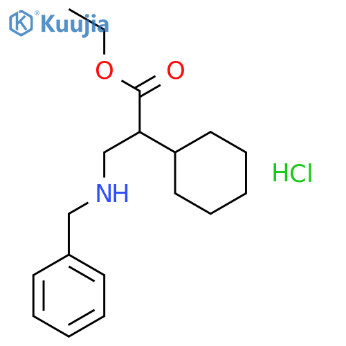 ethyl 3-(benzylamino)-2-cyclohexylpropanoate hydrochloride structure