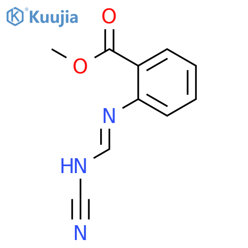 Benzoic acid,2-[[(cyanoamino)methylene]amino]-, methyl ester structure