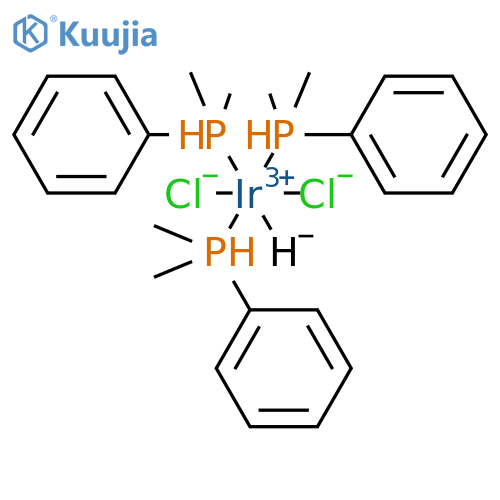 Iridium, dichlorotris(dimethylphenylphosphine)hydro- structure