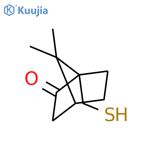 Bicyclo[2.2.1]heptan-2-one, 1-(mercaptomethyl)-7,7-dimethyl-, (1S,4R)- structure