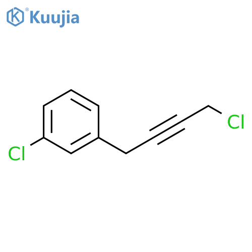 Benzene, 1-chloro-3-(4-chloro-2-butynyl)- structure