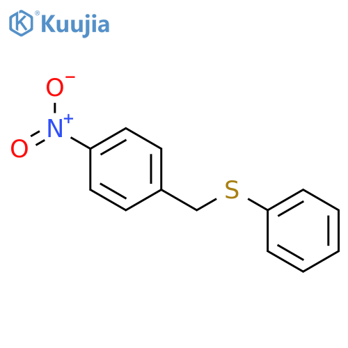 Benzene, 1-nitro-4-[(phenylthio)methyl]- structure