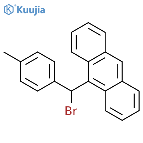 Anthracene, 9-[bromo(4-methylphenyl)methyl]- structure