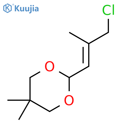 1,3-DIOXANE, 2-(3-CHLORO-2-METHYL-1-PROPENYL)-5,5-DIMETHYL- structure