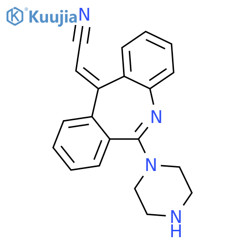 ACETONITRILE, [6-(1-PIPERAZINYL)-11H-DIBENZ[B,E]AZEPIN-11-YLIDENE]-, (E)- structure