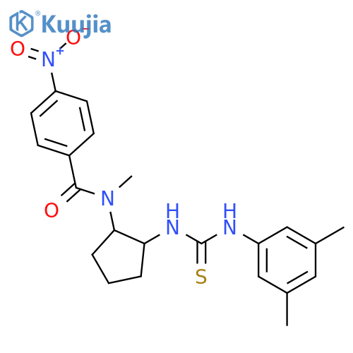 Benzamide,N-[2-[[[(3,5-dimethylphenyl)amino]thioxomethyl]amino]cyclopentyl]-N-methyl-4-nitro- structure