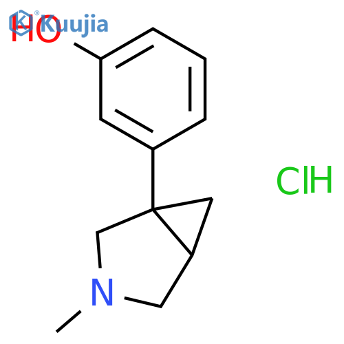 PHENOL, 3-(3-METHYL-3-AZABICYCLO[3.1.0]HEX-1-YL)-, HYDROCHLORIDE structure