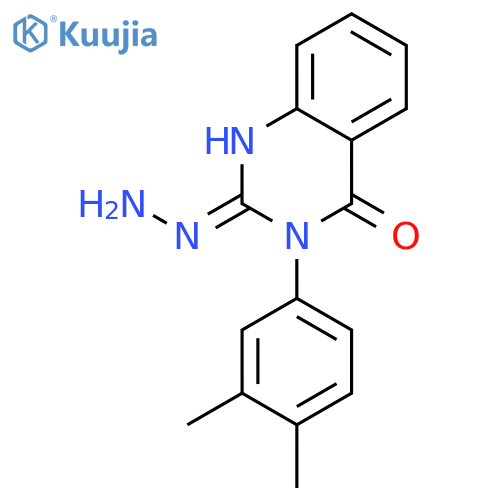 2,4(1H,3H)-Quinazolinedione, 3-(3,4-dimethylphenyl)-, 2-hydrazone structure