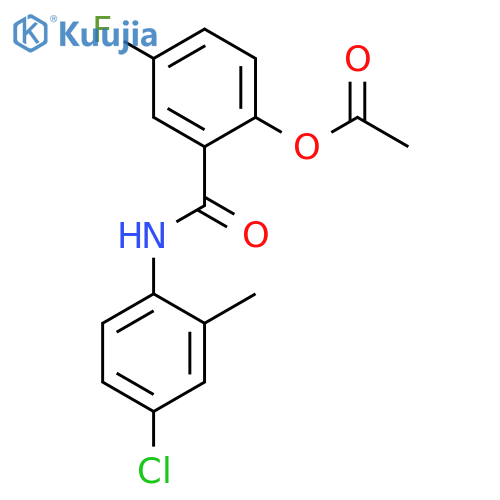Benzamide, 2-(acetyloxy)-N-(4-chloro-2-methylphenyl)-5-fluoro- structure